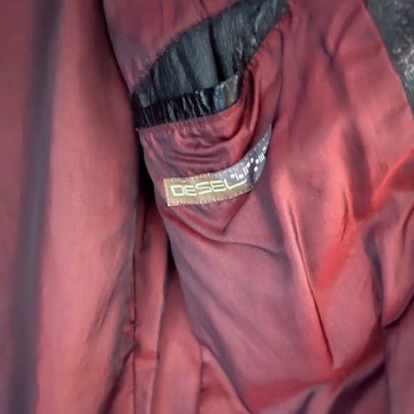 Diesel Black Leather jacket - Picture 5 of 7